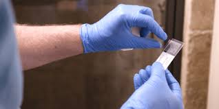 Tape-lift surface mold testing in St. Charles bathroom